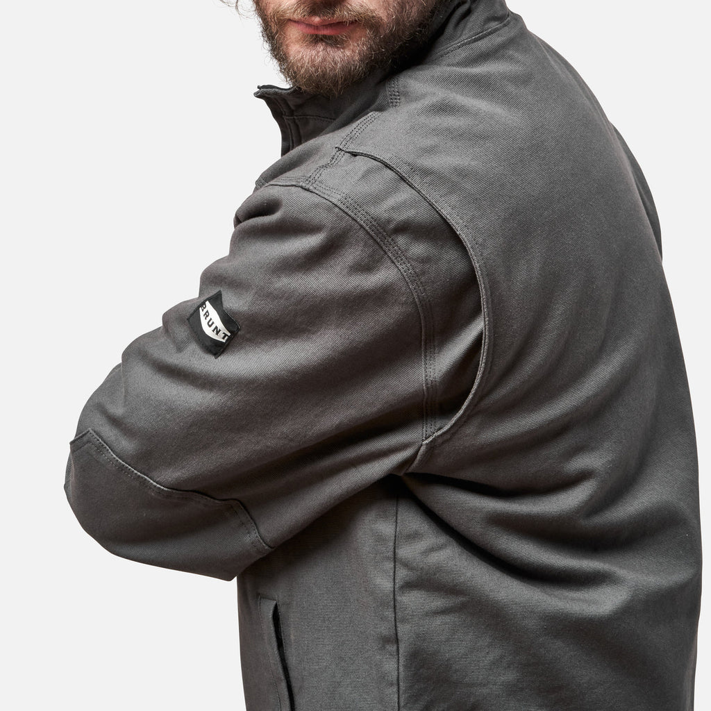 BRUNT action back of the BRUNT utility scott work jacket in charcoal * 1