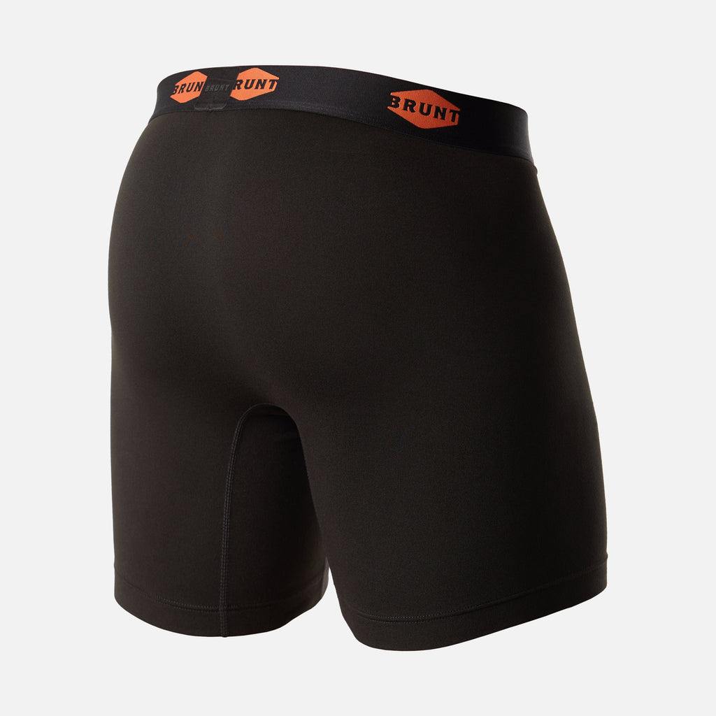 45 degree angle of comfort tech boxer 9 inch in black back * 0