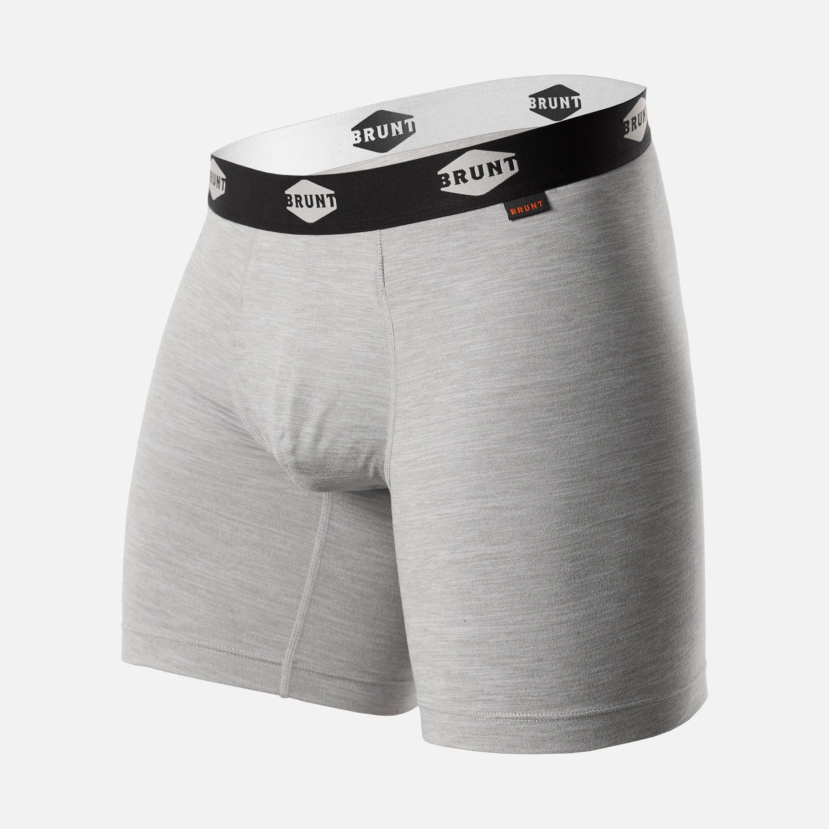 View 2 45 degree angle of comfort tech boxer 9 inch in heather grey front * 0