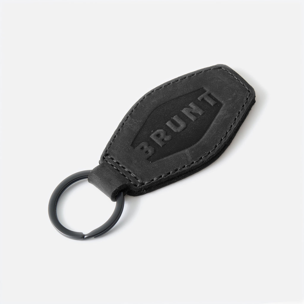 BRUNT limited edition all-black leather keychain