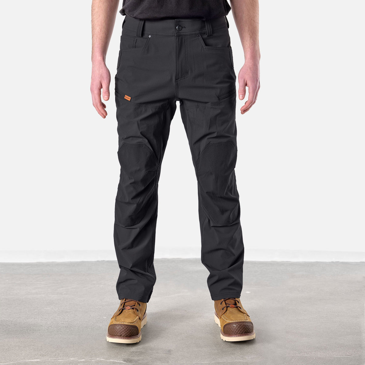 View 1 front of BRUNT water resistant durable breathable work pant in black
