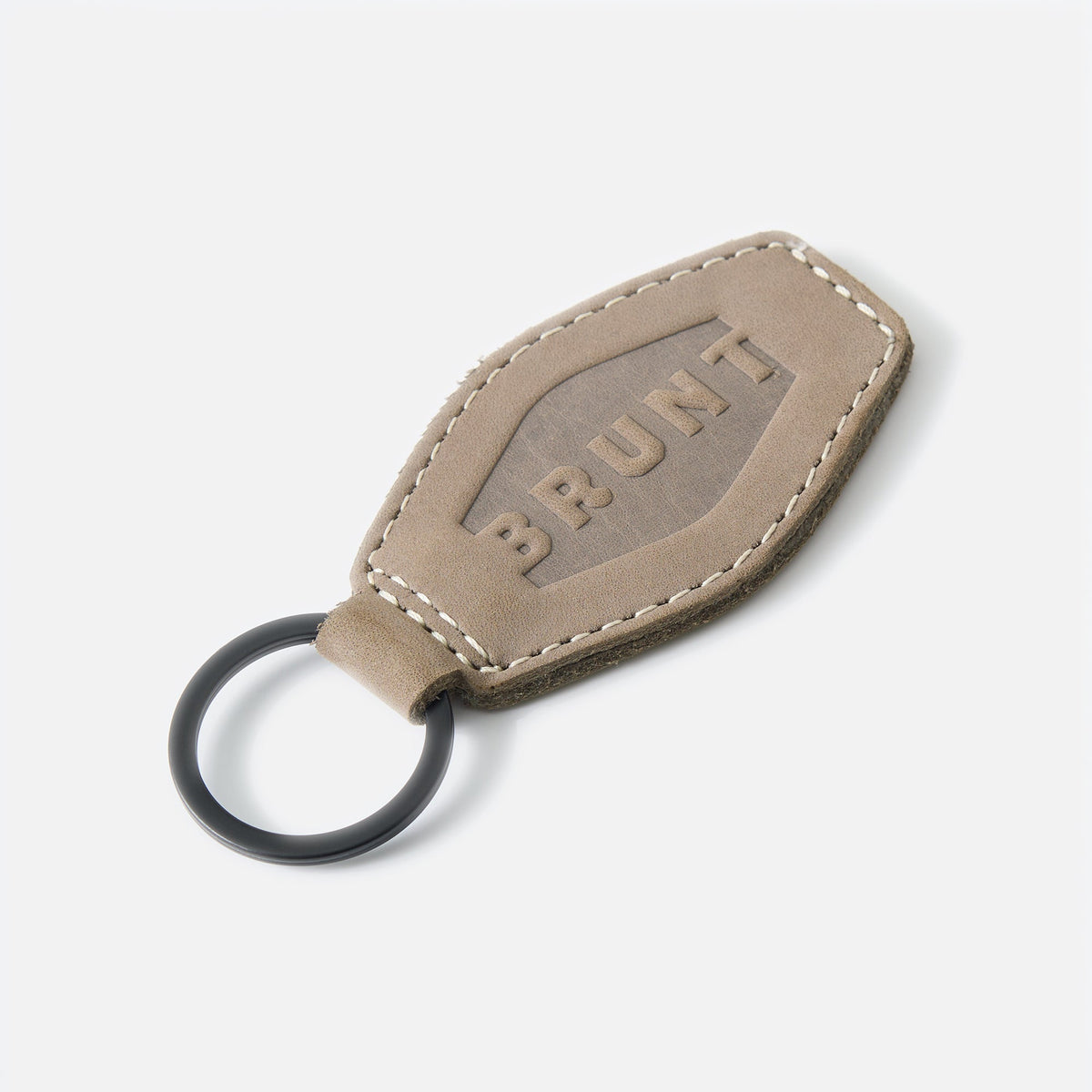BRUNT limited edition light grey leather key chain