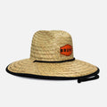 View 1 front of wide brim workers sun hat with BRUNT logo