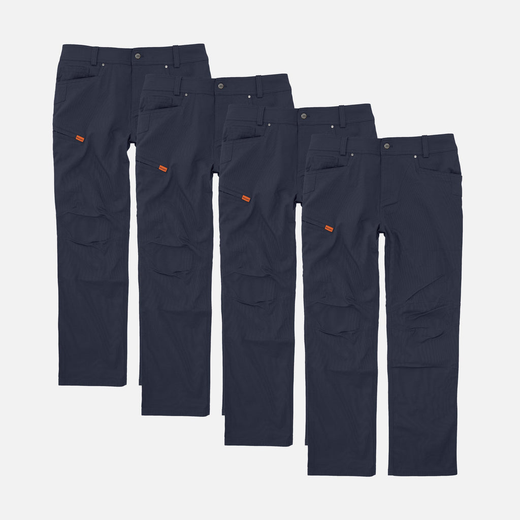 Four BRUNT water resistant stretch torra work pant in dark navy