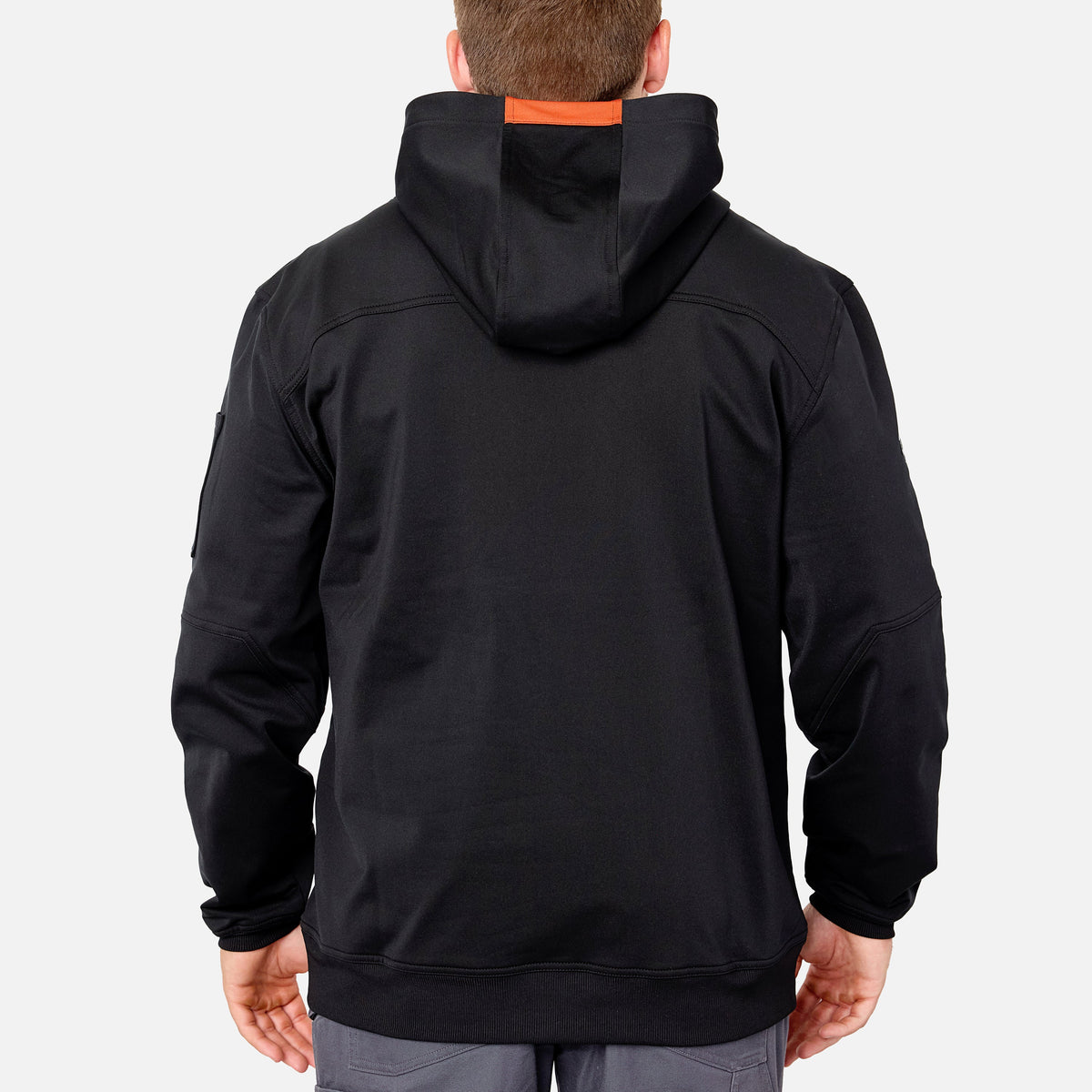 Back of the BRUNT light weight work hoodie in black * 1