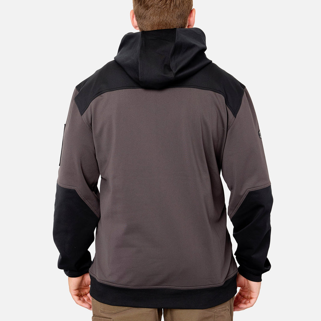 Back of the BRUNT light weight work hoodie in charcoal * 0