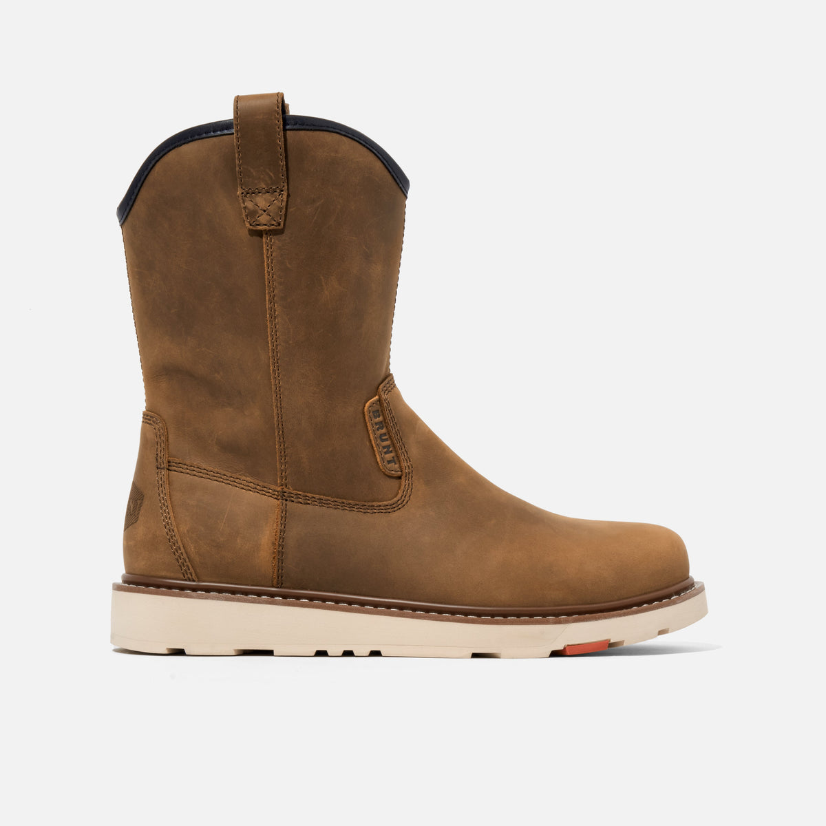View 1 right side of the BRUNT 9 inch water-resistant unlined composite toe roper bolduc work boot in brown
