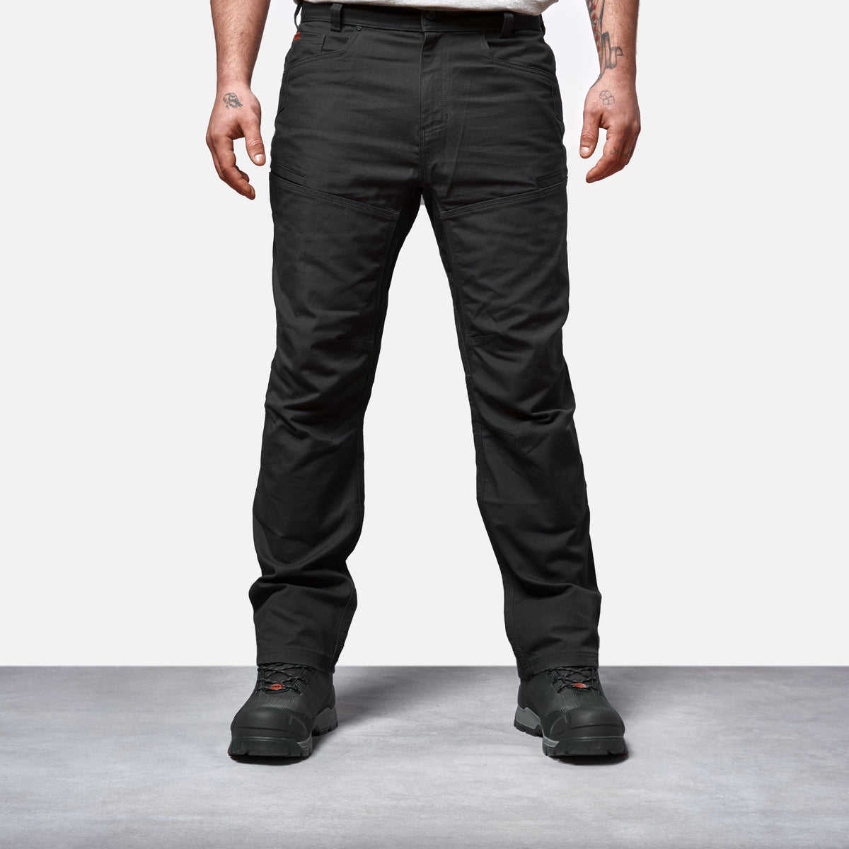 View 1 front of BRUNT water resistant double-knee torra hd work pant in black * 2