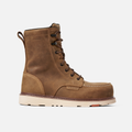 View 1 right side of the BRUNT 8 inch waterproof moc toe marin work boot in brown