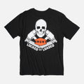 View 1 back of the BRUNT high quality t-shirt in black with locked and loaded graphic on back