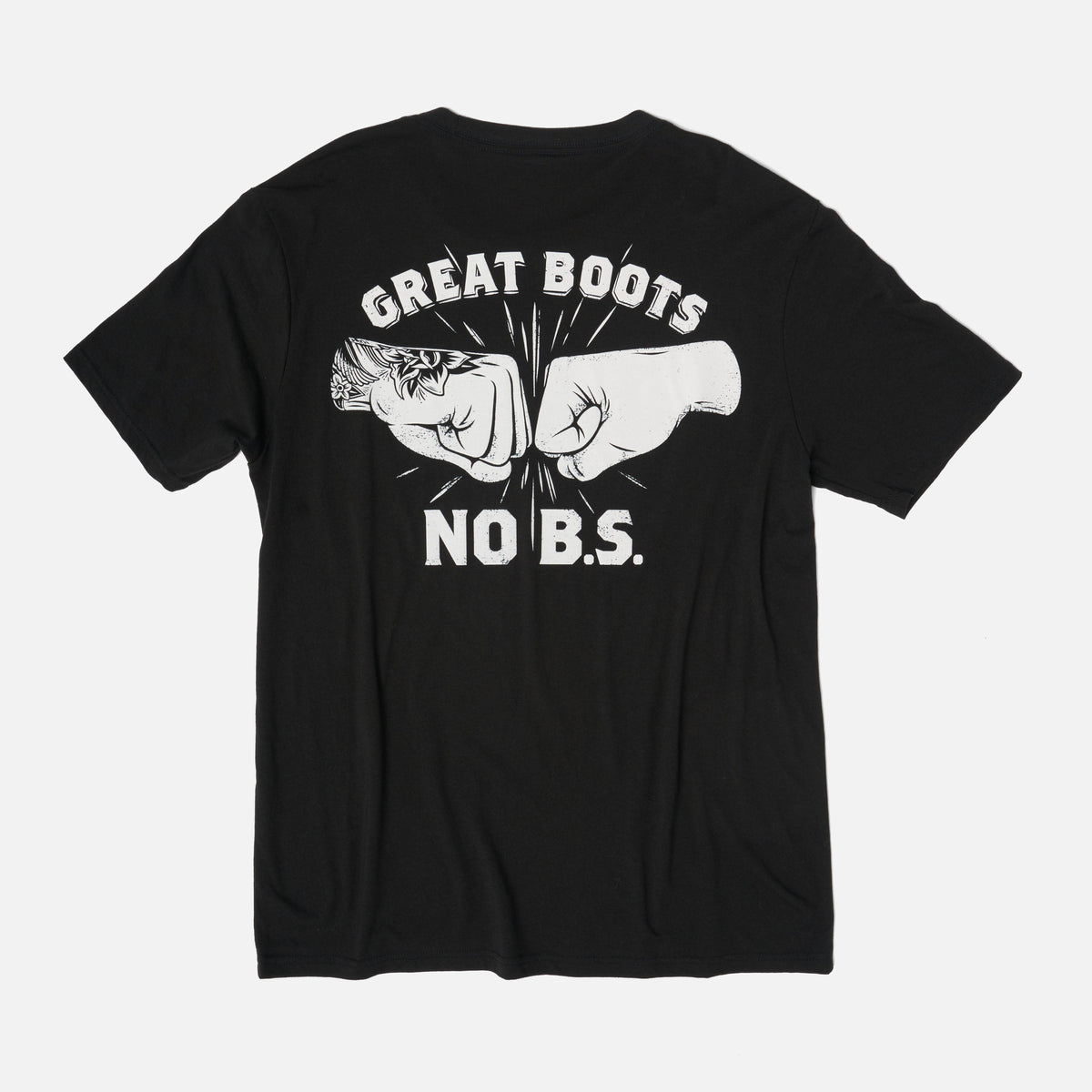 View 1 back of the BRUNT high quality work shirt in black with no B.S. graphic on back * 0