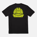 View 1 back of the BRUNT high quality t-shirt in black with helmet graphic on back * # LIMITED EDITION