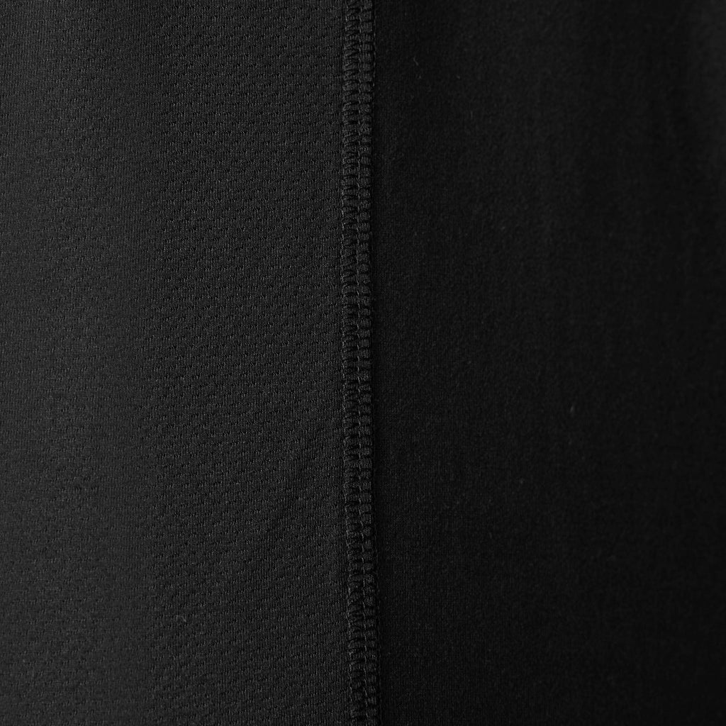 Close up of breathable mesh of the BRUNT lightweight quarter zip sun shirt with UPF protection in black * 1
