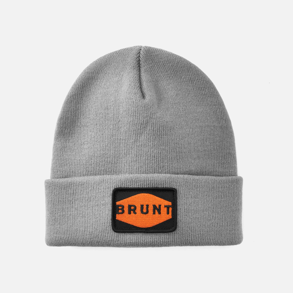 High quality cuffed beanie in grey with patch * 0