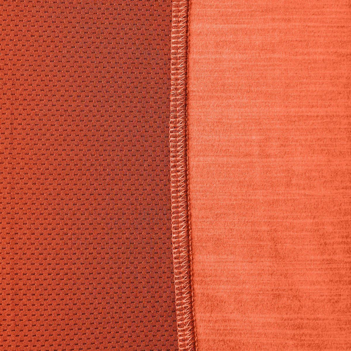 Close up of breathable mesh of the BRUNT lightweight quarter zip sun shirt with UPF protection in BRUNT orange * 0
