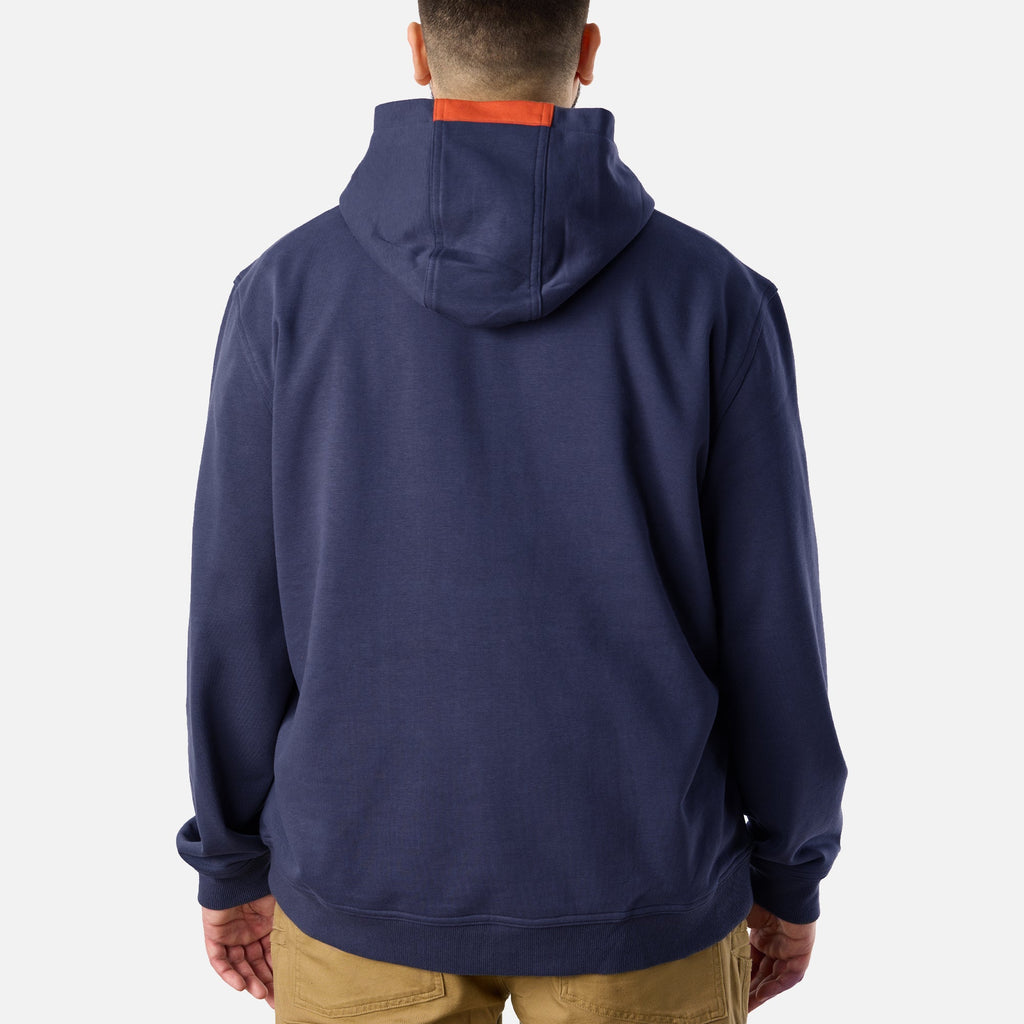 Back of BRUNT comfortable all-season levin work hoodie in navy * 0