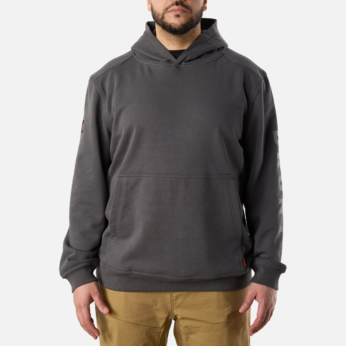 View 1 front of BRUNT comfortable all-season levin work hoodie in carbon * 3