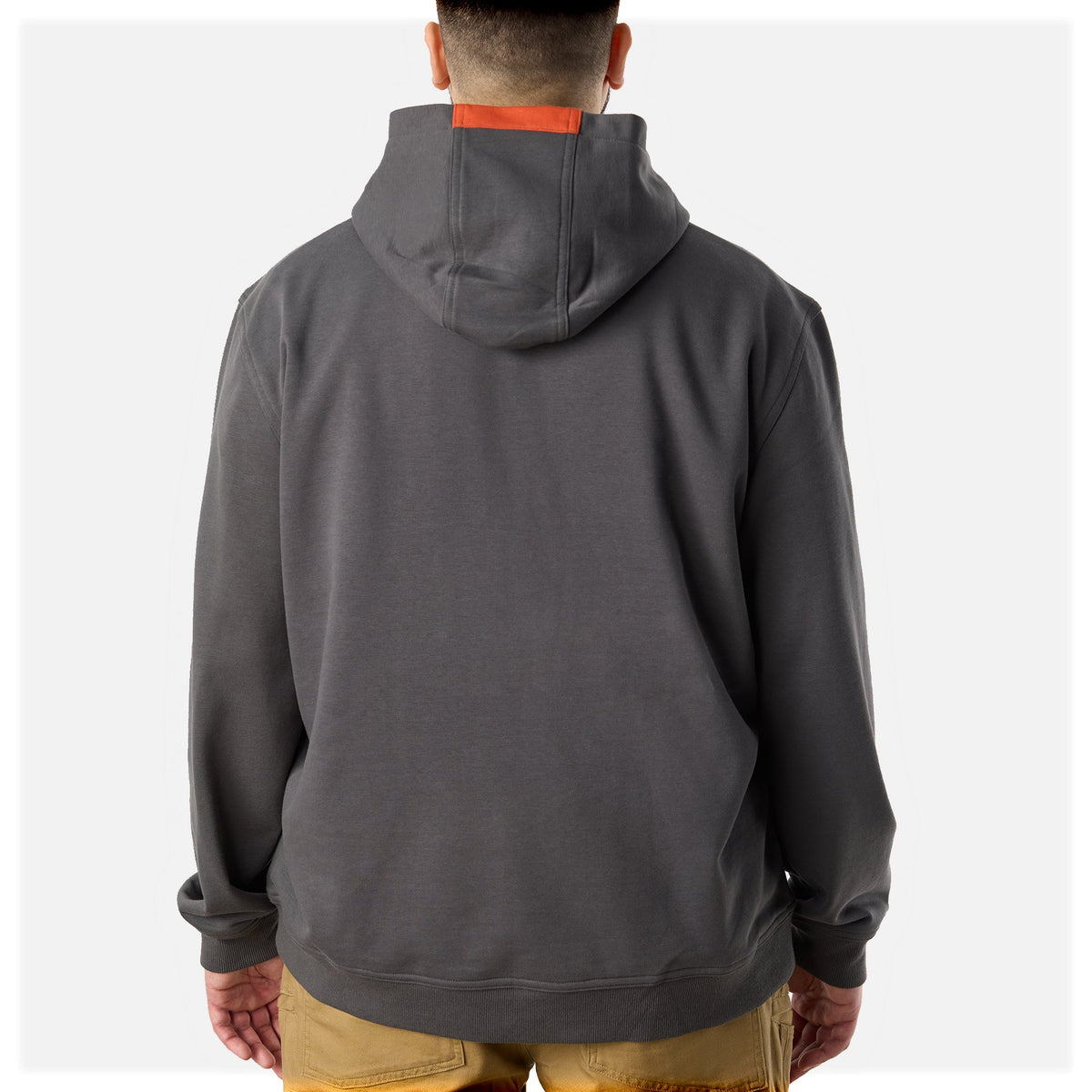 Back of BRUNT comfortable all-season levin work hoodie in carbon * 3