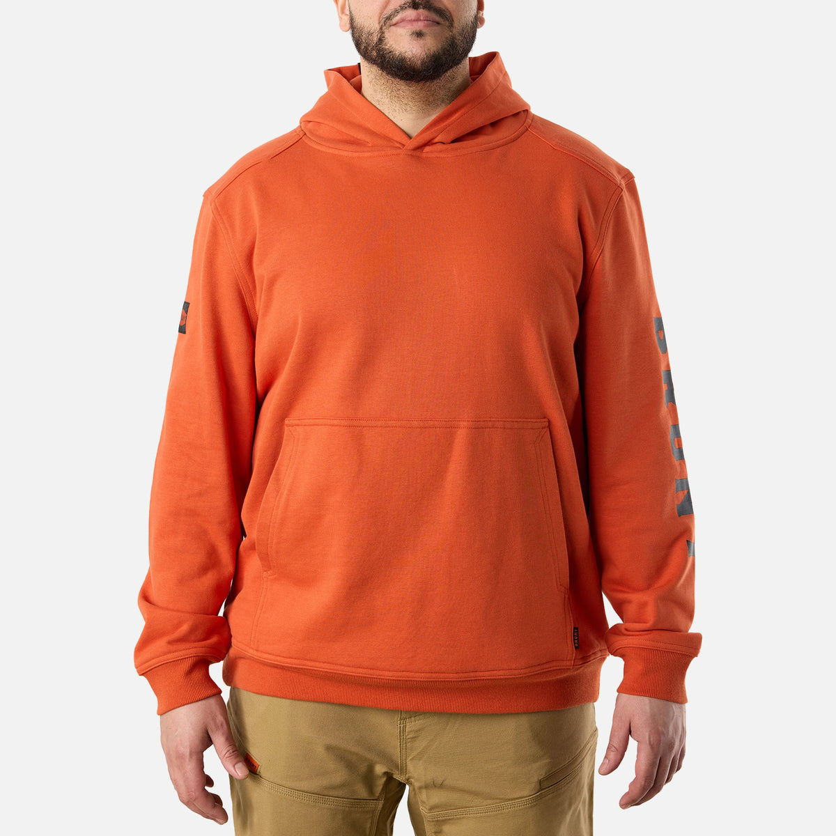 View 1 front of BRUNT comfortable all-season levin work hoodie in BRUNT orange * 2