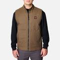 View 1 front of the BRUNT quilted stretch canvas work vest in brown * 2