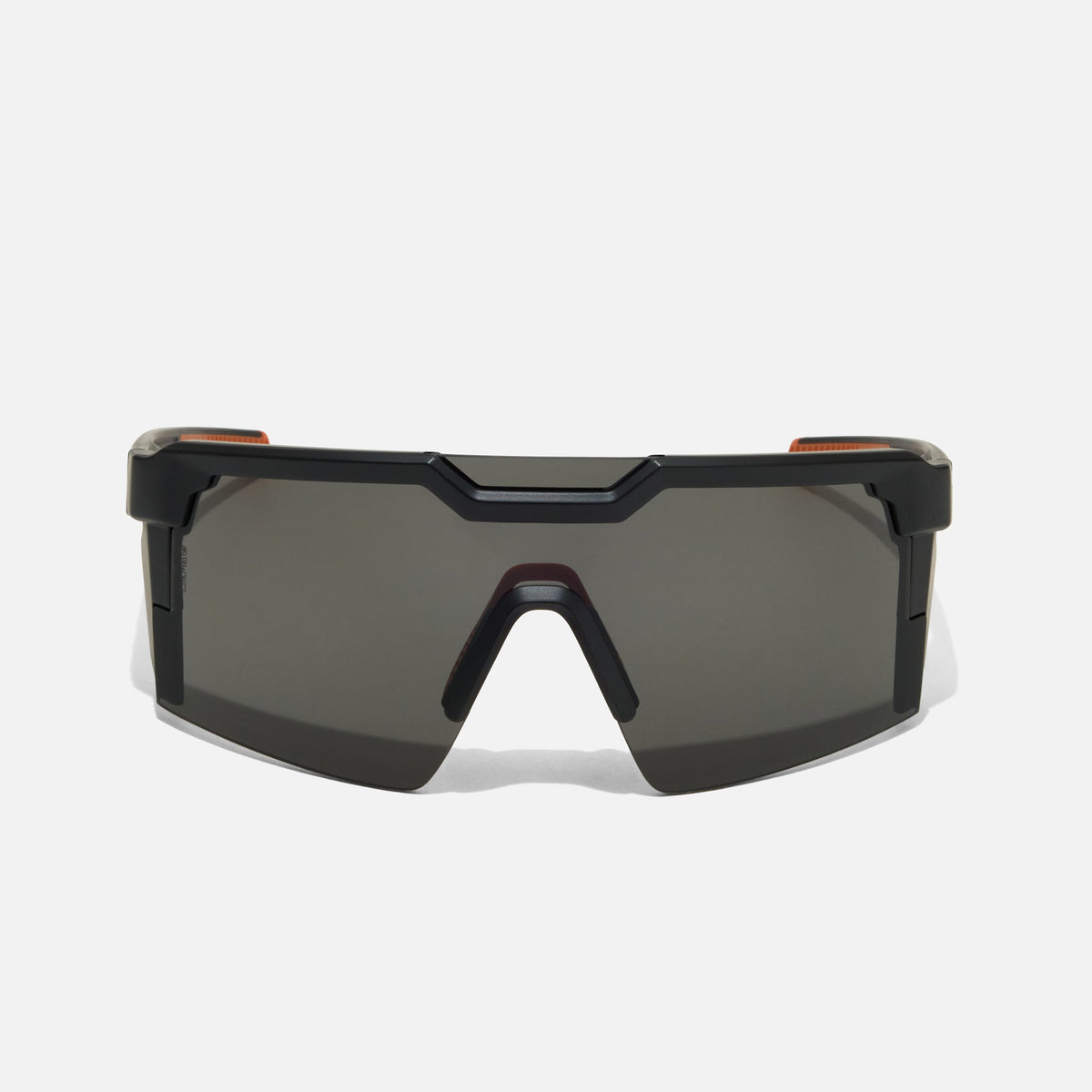 Front of the BRUNT future tech sunglasses in black * 0
