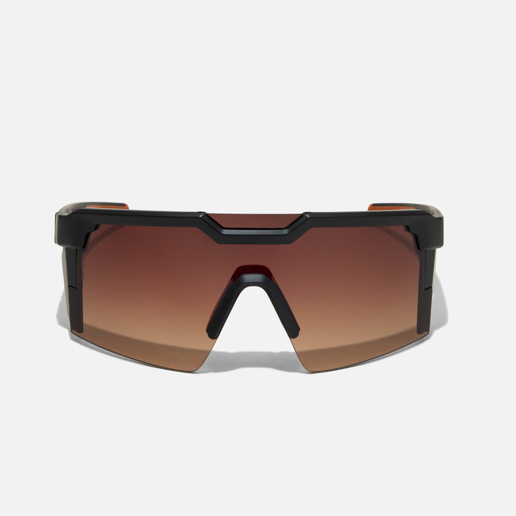 Front of the BRUNT future tech sunglasses in brown * 1