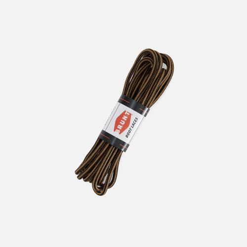 View 2 BRUNT marin welted 6 inch replacement laces in black/dark tan