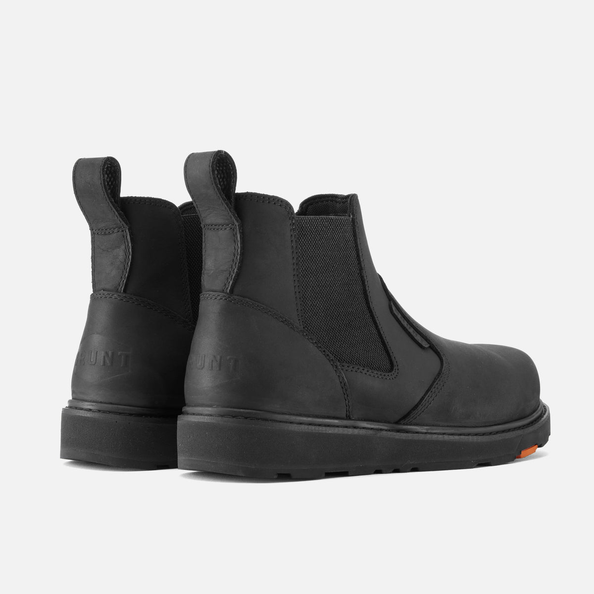 45 degree angle of the back BRUNT 6 inch water-resistant slip-on ohman work boot in black * 1
