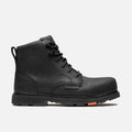 Right side of the BRUNT 6 inhc waterproof sullivan work boot in all-black