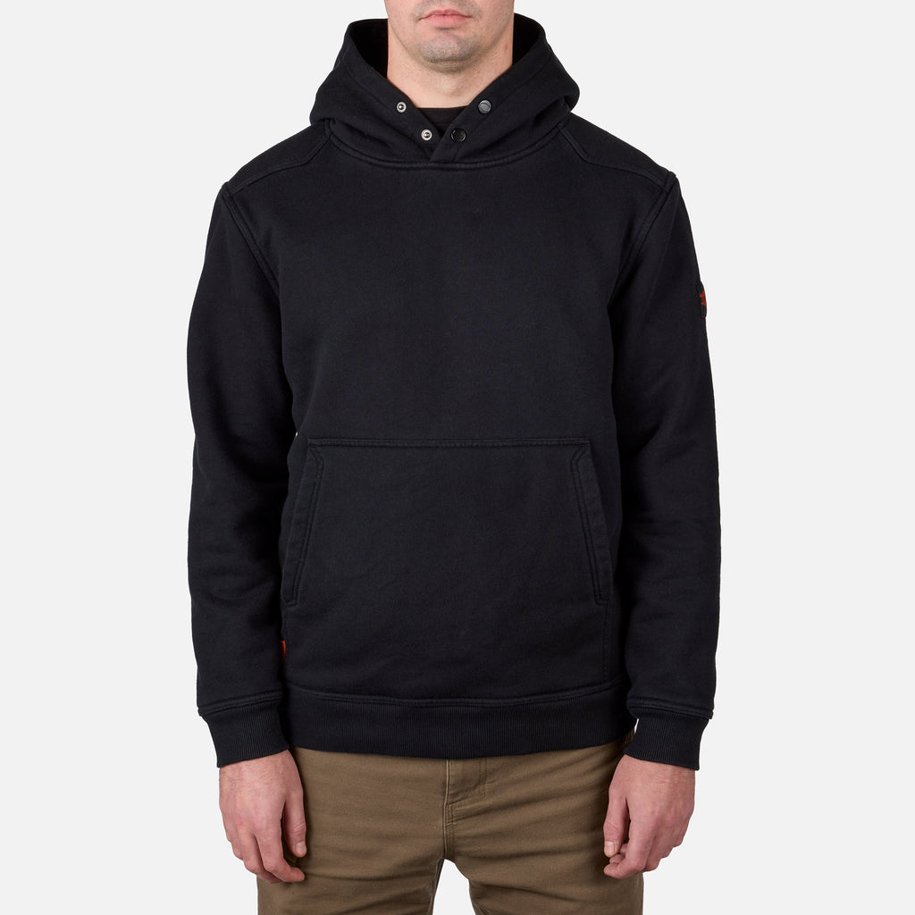Front of the BRUNT heavyweight water-resistant workwear hoodie in black