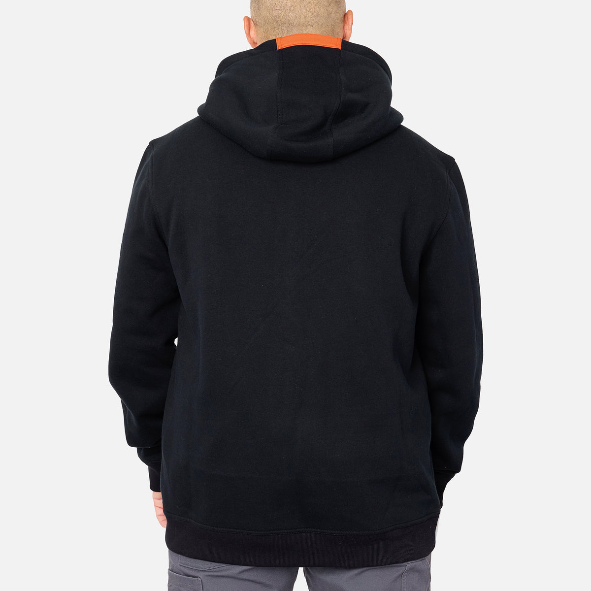 Back of the BRUNT water resistant full zip shevlin work hoodie in black * 2
