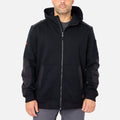 View 1 front of the BRUNT water resistant heavy duty full zip shevlin work hoodie in black * 0