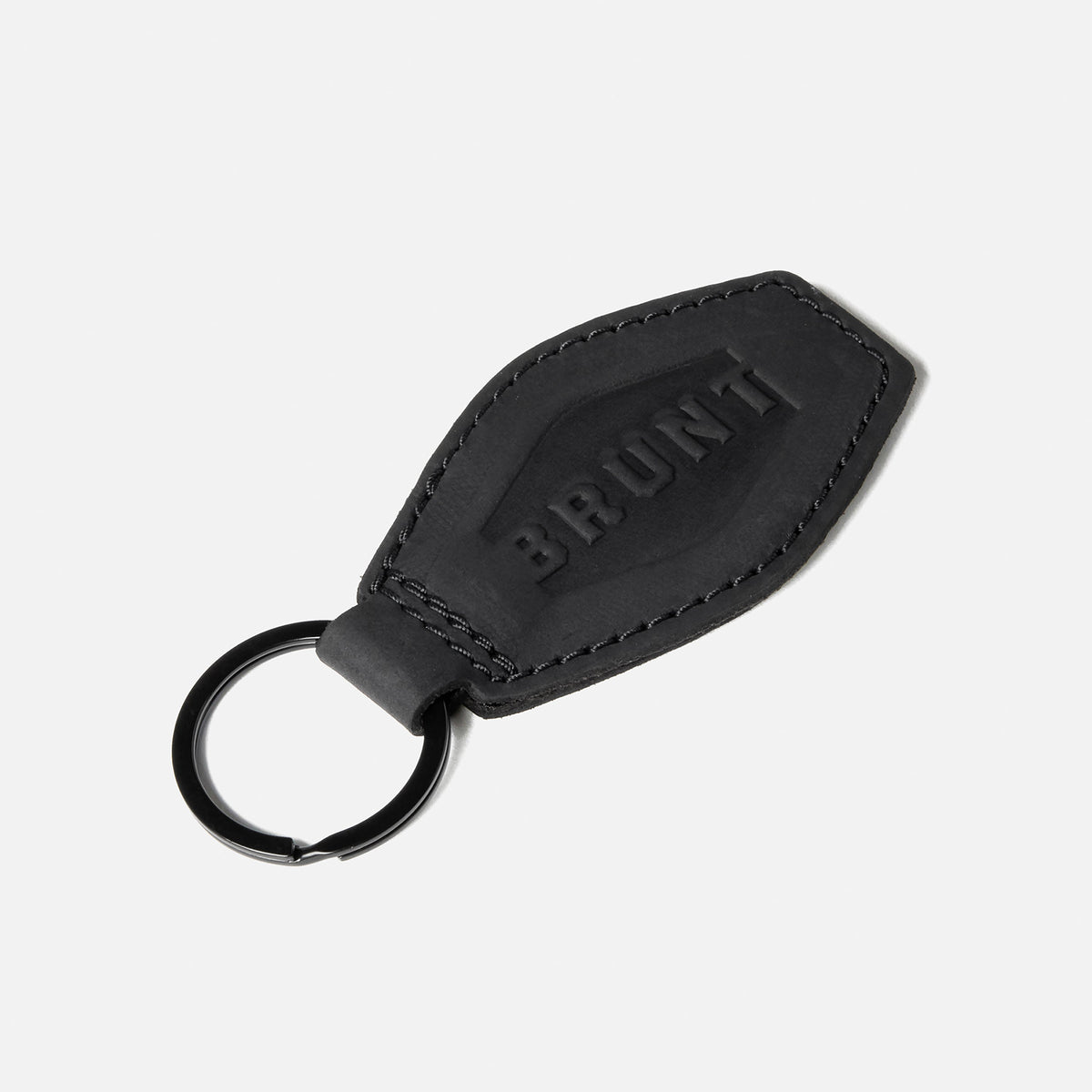 BRUNT limited edition leather key chain in all-black