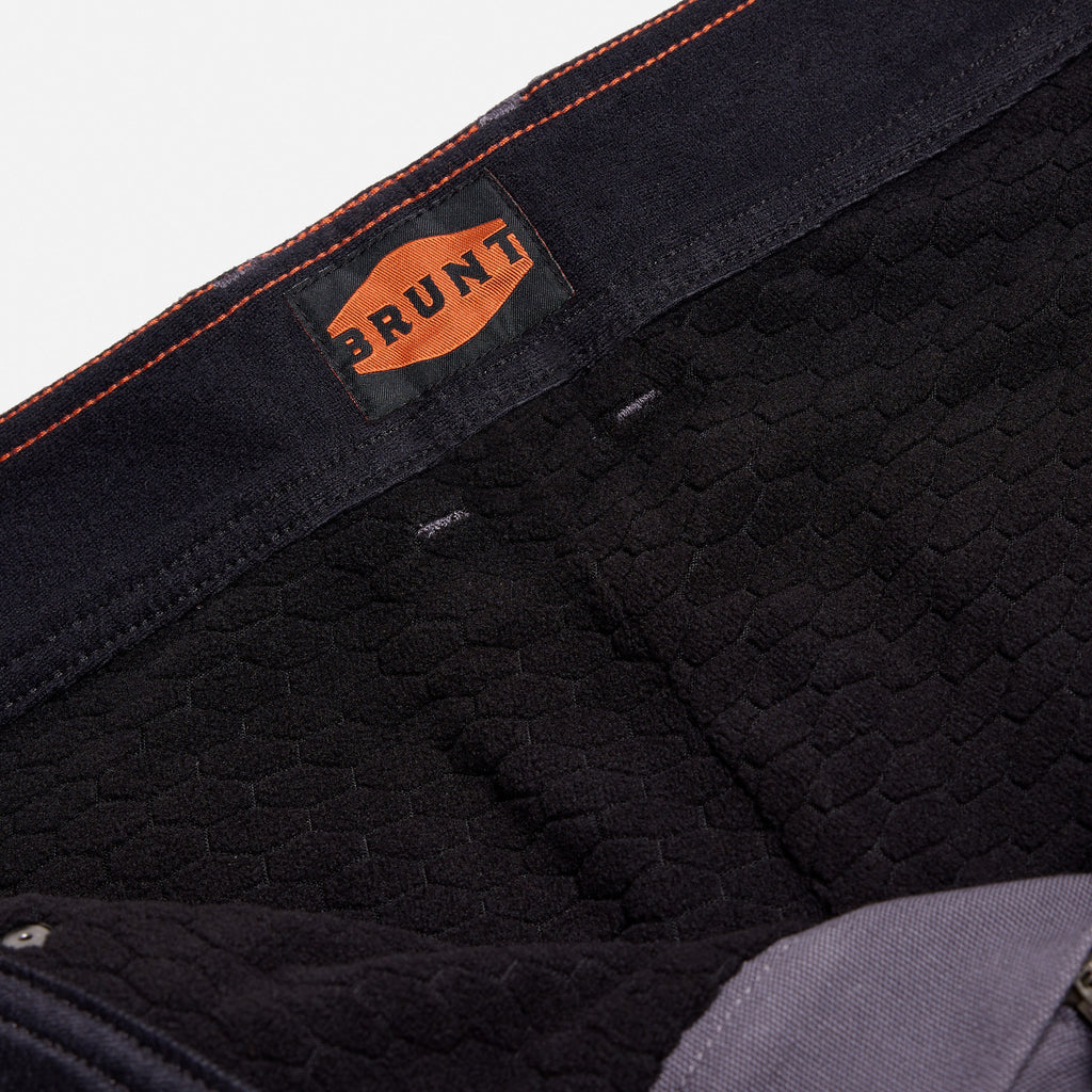 Inside fleece lining of the BRUNT water resistant lined torra work pant